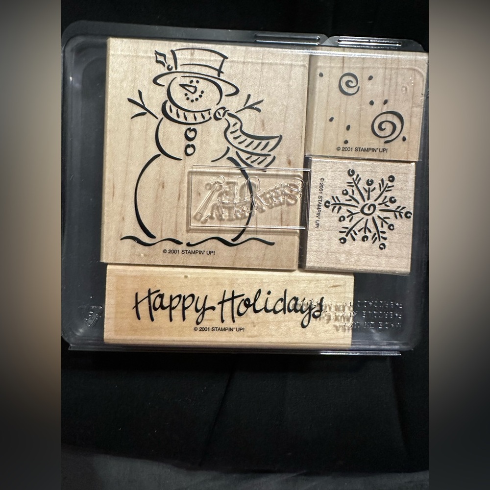 Stampin' Up! Festive Rubber Stamp Collection - Black and Tan